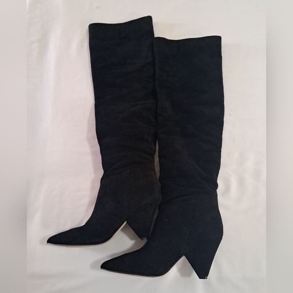 Marc Fisher Pagie 2 Suede OTK Pointed Toe Boots - Picture 1 of 5